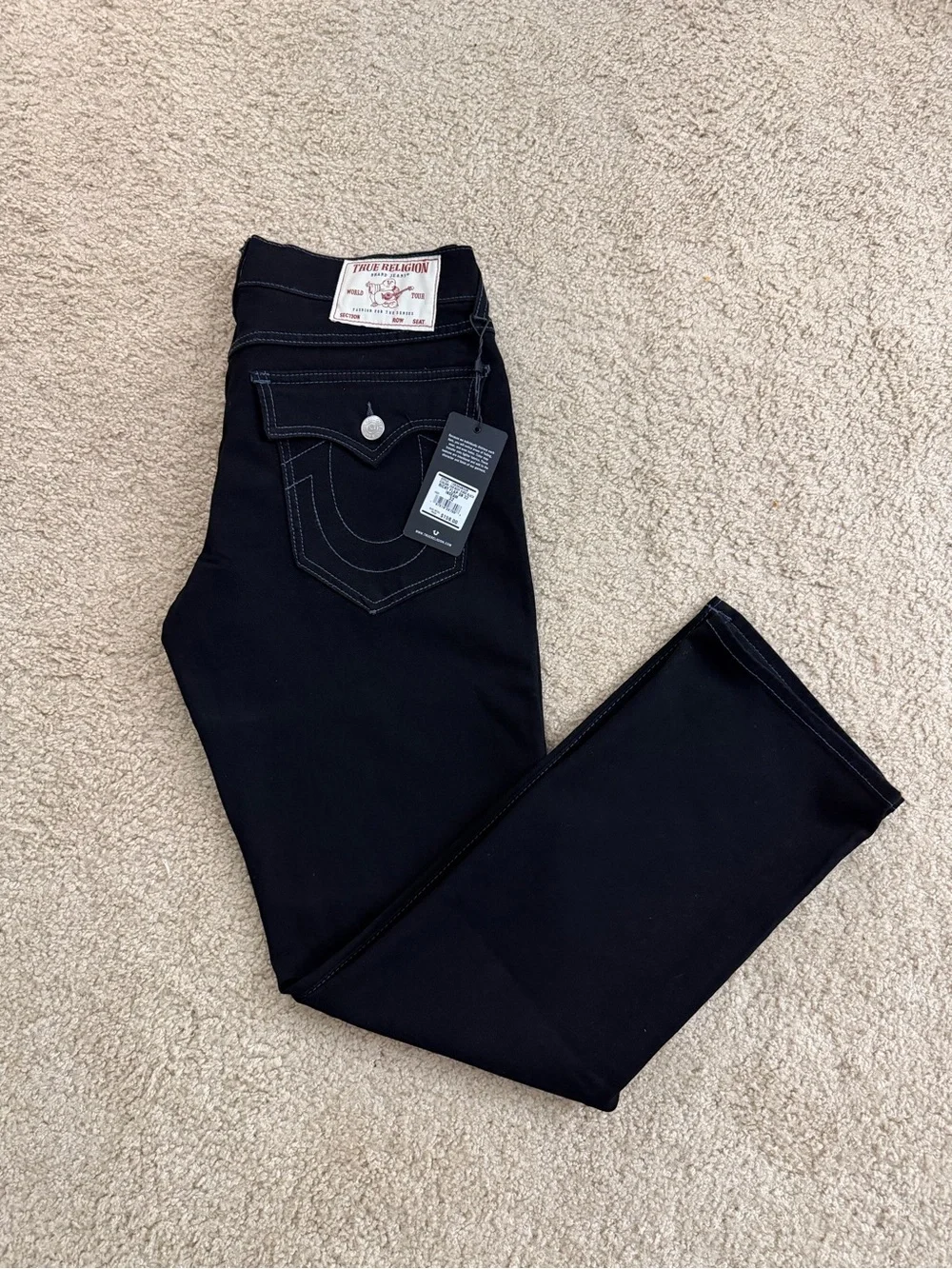True Religion man relax straight in Black